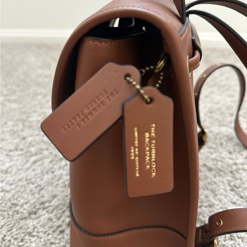 Brown Leather Backpack - image 4